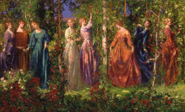 Gather Ye Rosebuds While Ye May by Thomas Edwin Mostyn