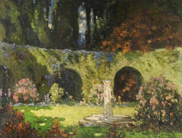 In An Old-world Garden by Thomas Edwin Mostyn