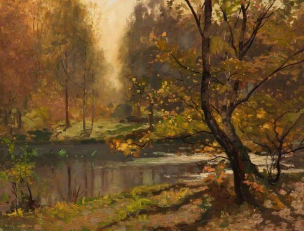 Morning, Burnham Beeches, Buckinghamshire by Thomas Edwin Mostyn