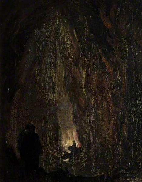White Spot Cave By The Reservoir At Cheddar Gorge by Thomas Edwin Mostyn