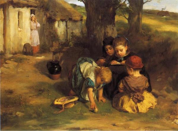 Happy As The Day Is Long by Thomas Faed Oil Painting Reproductions