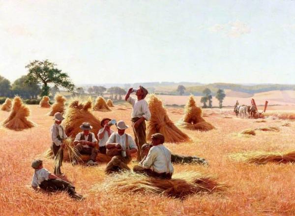 Harvesters Resting by Thomas Frederick Mason Sheard Oil Painting Reproductions
