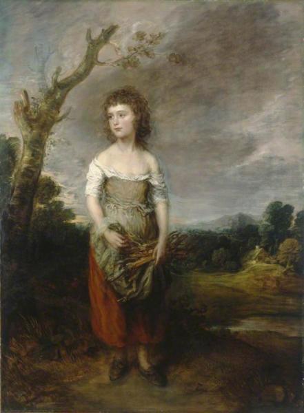 A Peasant Girl Gathering Faggots In A Wood by Thomas Gainsborough Oil Painting Reproductions