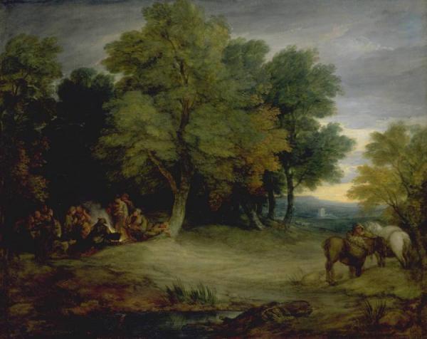 Gypsy Encampment, Sunset by Thomas Gainsborough