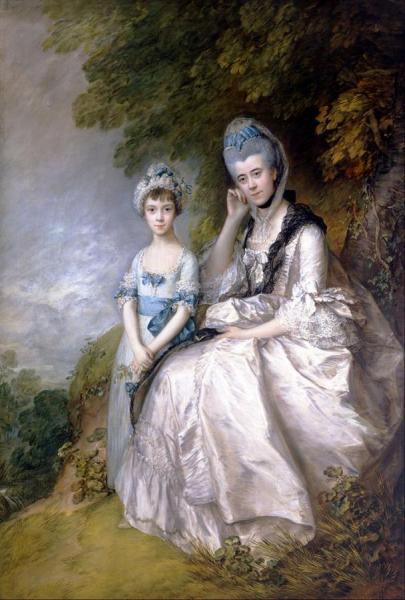 Hester, Countess Of Sussex, And Her Daughter, Lady Barbara Yelverton by Thomas Gainsborough Oil Painting Reproductions
