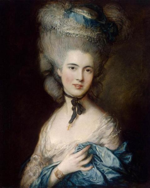 Portrait Of A Lady In Blue by Thomas Gainsborough