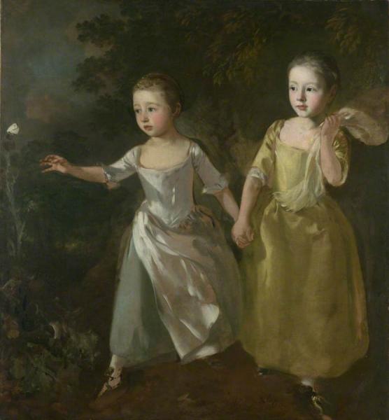 The Painter's Daughters Chasing A Butterfly by Thomas Gainsborough