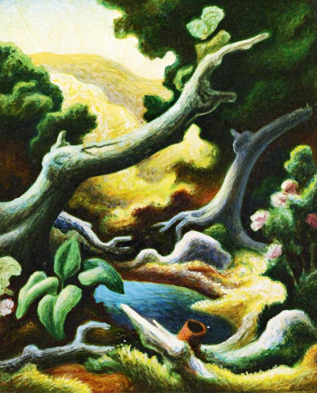 Pool In The Woods, 1944 by Thomas Hart Benton