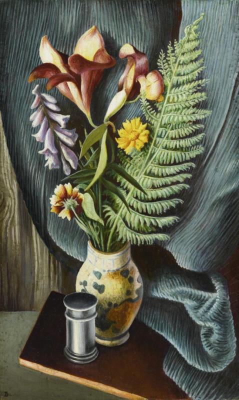 Still Life With Lilies And Ferns, 1940 by Thomas Hart Benton