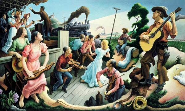 The Sources Of Country Music by Thomas Hart Benton Oil Painting Reproductions
