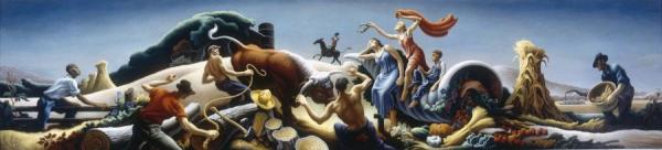 Achelous And Hercules by Thomas Hart Benton Oil Painting Reproductions