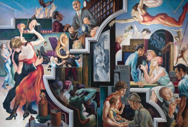 America Today: City Activities With Dancehall by Thomas Hart Benton