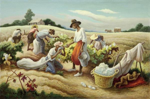 Cotton Pickers,1945 by Thomas Hart Benton Oil Painting Reproductions