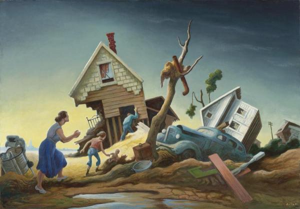 Flood Disaster (homecoming Kaw Valley) by Thomas Hart Benton