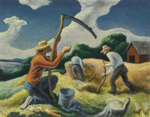 Island Hay by Thomas Hart Benton Oil Painting Reproductions