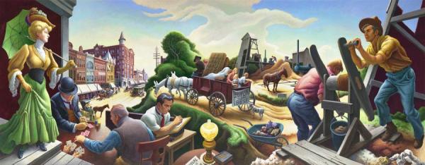 Joplin At The Turn Of The Century, 1896-1906 by Thomas Hart Benton