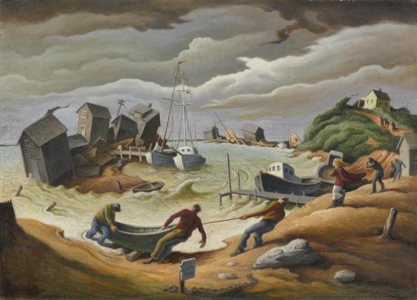 Menemsha Hurricane by Thomas Hart Benton