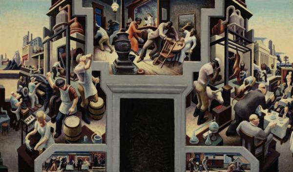 Missouri State Capitol Mural by Thomas Hart Benton Oil Painting Reproductions