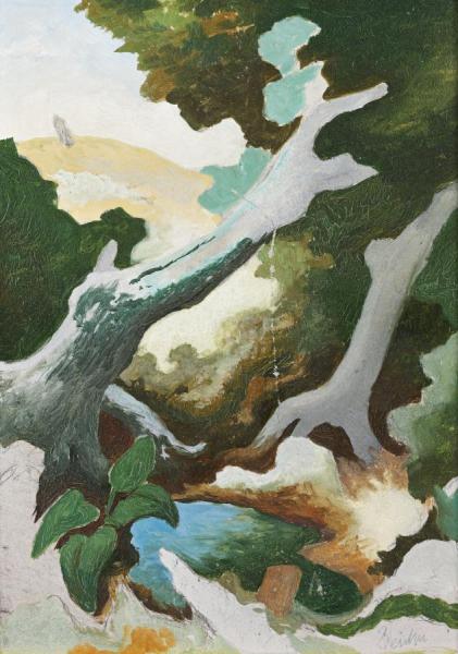 Study For Pool In The Woods by Thomas Hart Benton