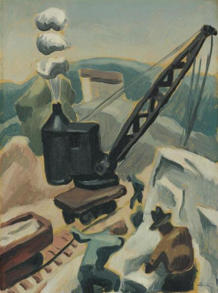 The Steam Shovel by Thomas Hart Benton