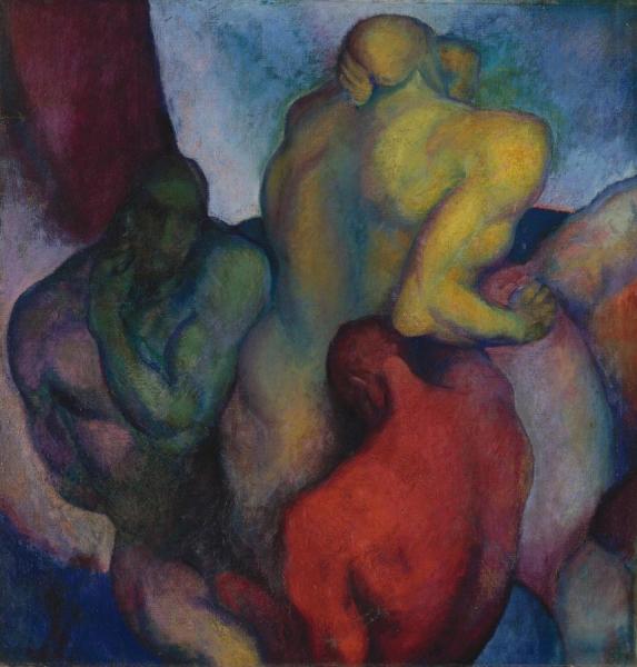 Three Figures by Thomas Hart Benton