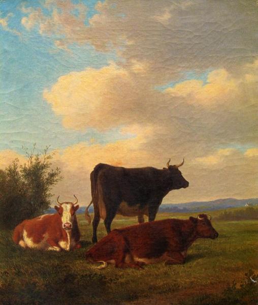 Waiting For The Milkmaid by Thomas Hewes Hinckley