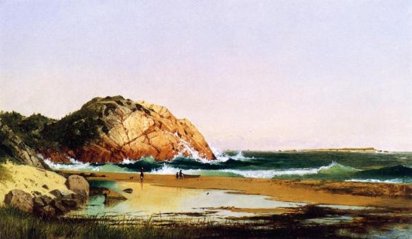 Eagle Rock, Manchester Beach, Massachusetts (after Kensett) by Thomas Hicks