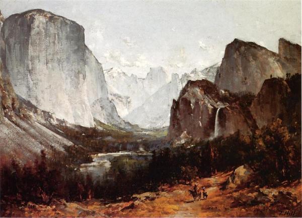 A View Of Yosemite Valley by Thomas Hill