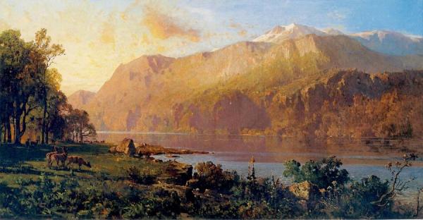 Emerald Lake Near Tahoe by Thomas Hill