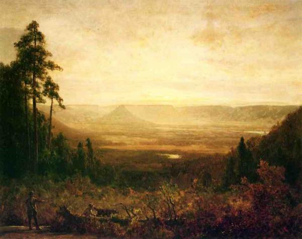 Hunter At Sunrise by Thomas Hill Oil Painting Reproductions