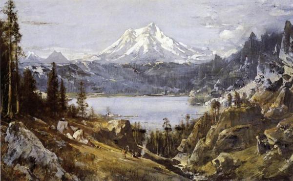 Thomas Hill Mount Shasta From Castle Lake