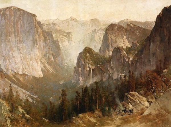 Piute Indian Encampment, Yosemite by Thomas Hill