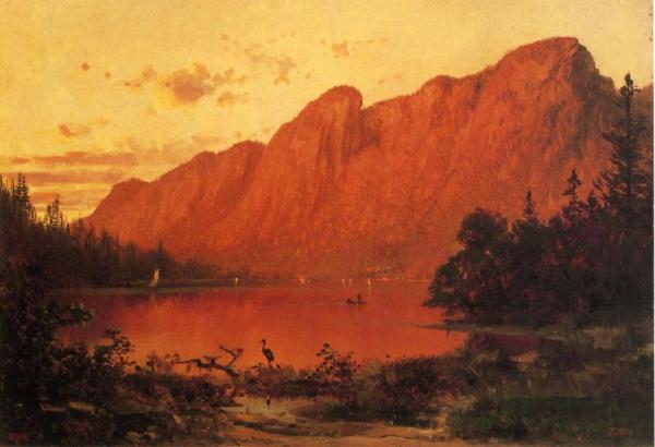 Profile Peakk From Profile Lake, New Hampshire by Thomas Hill