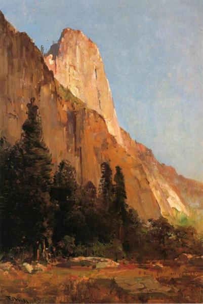 Sentinel Rock, Yosemite by Thomas Hill