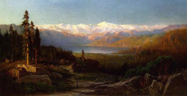 View In The Sierra Nevadas by Thomas Hill