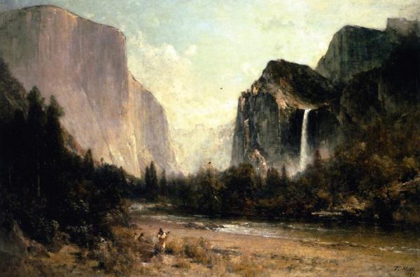 Yosemite Valley Indian Woodpickers by Thomas Hill Oil Painting Reproductions