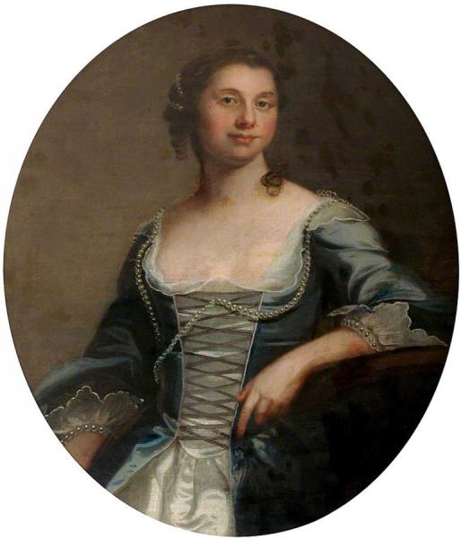 Portrait Of A Lady,traditionally Identified As Kitty Clive(1711-1785) by Thomas Hudson