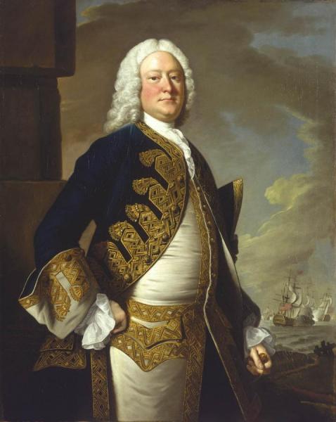 Thomas Hudson Portrait Of Admiral John Byng(1704-1757)