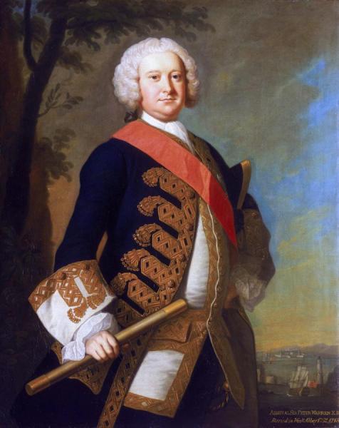 Thomas Hudson Portrait Of Admiral Sir Peter Warren(1703-1752) Ii