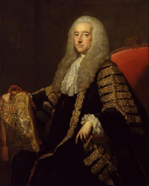 Portrait Of Robert Henley,1st Earl Of Northington(c.1708-1772) by Thomas Hudson