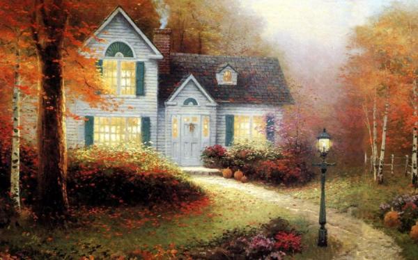 Autumn by Thomas Kinkade Oil Painting Reproductions