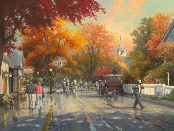 Autumn On Mackinac Island by Thomas Kinkade
