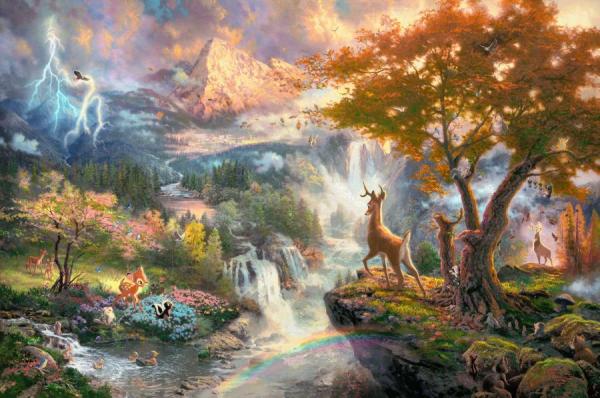 Bambi First Year by Thomas Kinkade