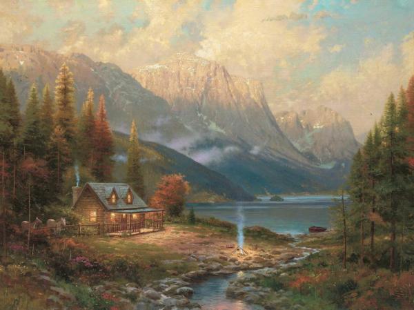Beginning Of A Perfect Day by Thomas Kinkade