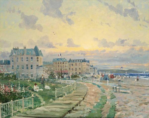 Boardwalk Flowers by Thomas Kinkade