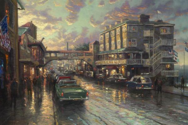 Cannery Row Sunset by Thomas Kinkade