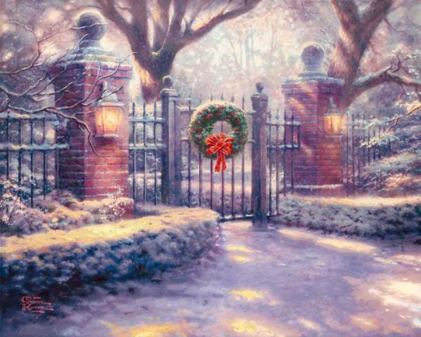 Christmas Gate by Thomas Kinkade