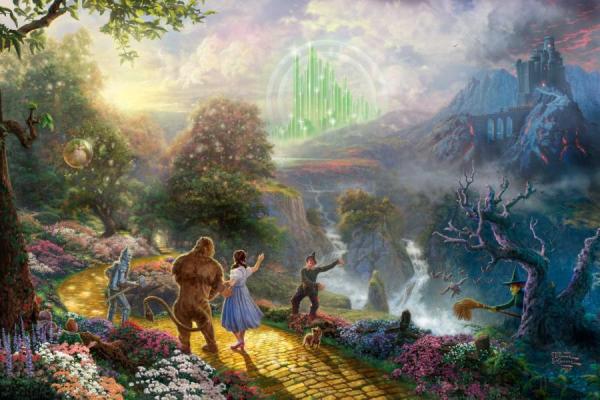 Dorothy Discovers The Emerald City by Thomas Kinkade Oil Painting Reproductions