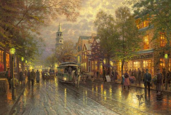 Evening On The Avenue by Thomas Kinkade