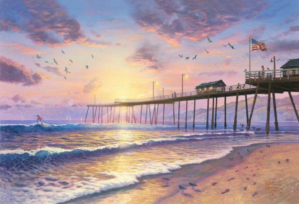 Footprints In The Sand by Thomas Kinkade